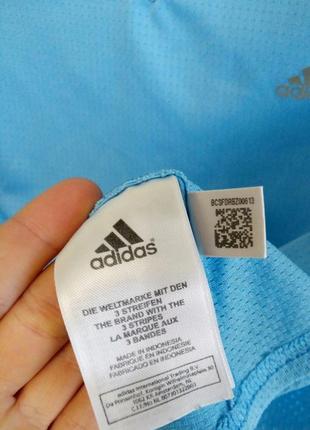Блакитна спортивна футболка adidas4 фото