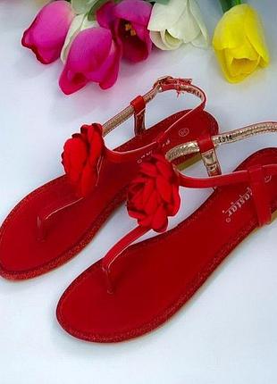 Босоніжки "red roses  "6 фото