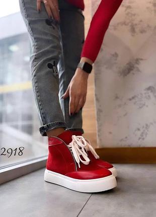 Черевики жіночі, червоні" тайфун-red "