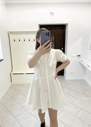 Платье-рубашка missguided на пуговицах длина: 89 см размер: m цвет: черный, белый с биркой   💸 700 грн 🤍2 фото