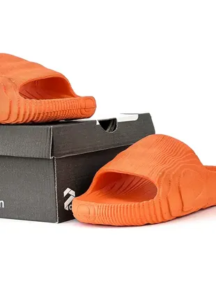 Стильні  молодіжні чоловічі шльопанці помаранчевого кольору з якісної піни/взуття на літо/ п4 фото