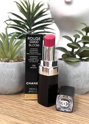 Оригінал chanel rouge coco bloom зволожувальна помада для губ 126 season оригинал увлажняющая помада1 фото