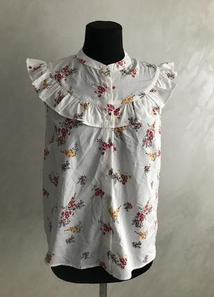 Блуза блузка в принт цветов