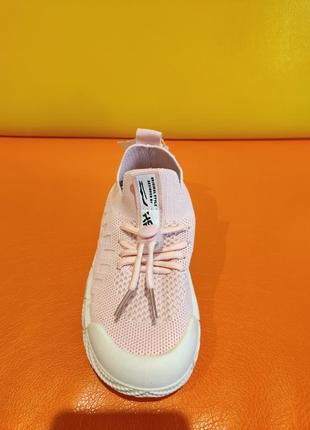 Текстильні кросівки для дівчинки рожеві 27-32 детские кроссовки для девочки летние деми paliament5 фото