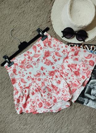 Классные летние шорты- юбка с воланом1 фото