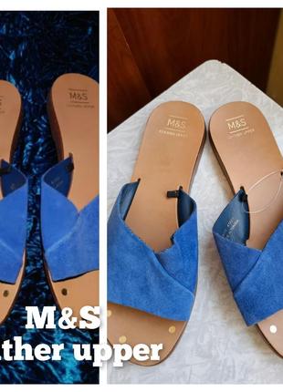 💙m&s leather upper. нові шльопки 💯шкіра1 фото