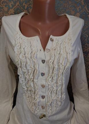 Красива женская блуза хлопок р.42/44 блузка блузочка футболка4 фото
