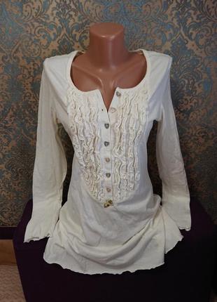 Красива женская блуза хлопок р.42/44 блузка блузочка футболка5 фото