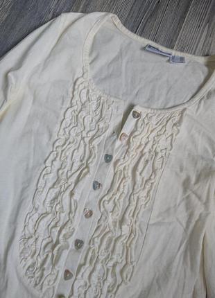 Красива женская блуза хлопок р.42/44 блузка блузочка футболка7 фото