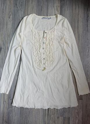Красива женская блуза хлопок р.42/44 блузка блузочка футболка9 фото
