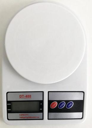 Весы кухонные электронные domotec sf-400 с lcd дисплеем белые до 10 кг, мерная посуда)4 фото
