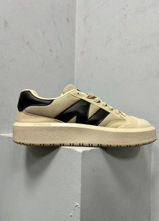 Кроссовки new balance ct302 beige black logo кроссовки