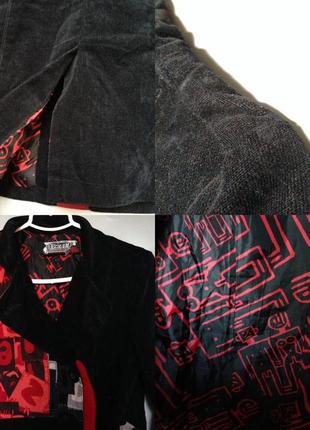 Знижка 24 години брендове дизайнерське вельветове чорне пальто-тренч піджак desigual4 фото