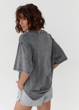 Женская футболка принтованая тай-дай с дырками2 фото
