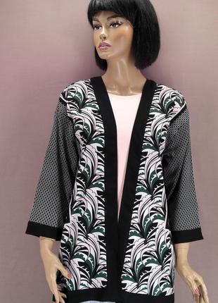 Большой выбор! брендовая накидка, кимоно "warehouse" с растительным принтом. размер m.1 фото