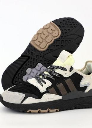 Мужские кроссовки adidas nite jogger beige black 43-44-45