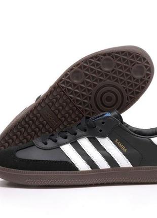 Мужские кроссовки adidas samba og black white 41-42-43-44-45