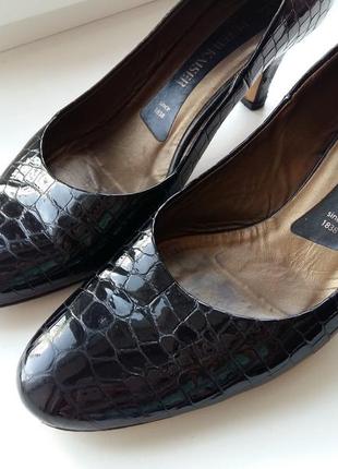 Черные кожаные лаковые туфли peter kaiser, 41 р.3 фото