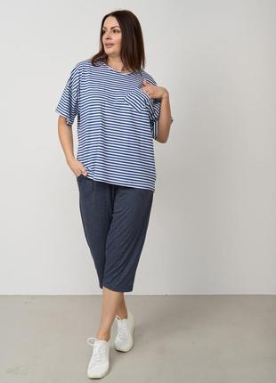 Батальний комплект з капрі - морський у смужку