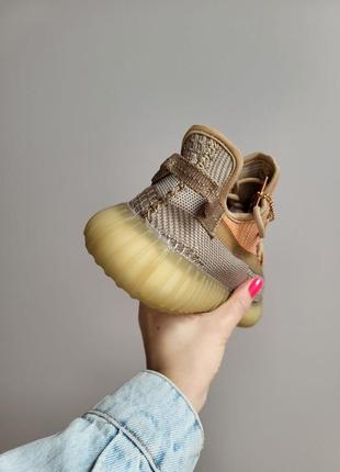 Летние женские коричневые кроссовки adidas yeezy boost 350 🆕 изи буст4 фото