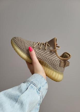 Летние женские коричневые кроссовки adidas yeezy boost 350 🆕 изи буст5 фото