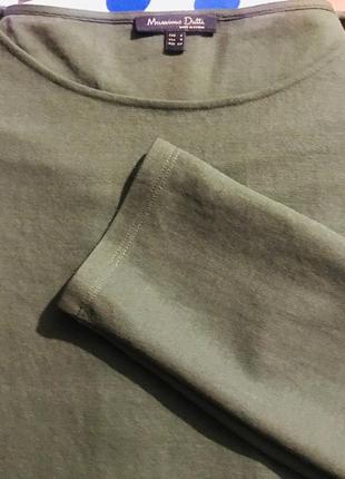 Базовая блуза свободного кроя оливкового цвета от massimo dutti7 фото