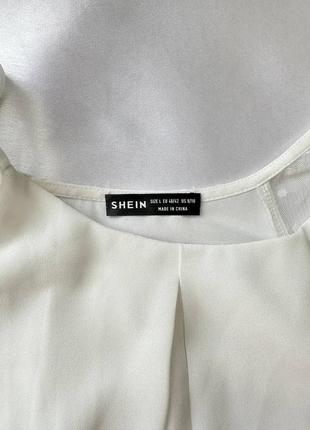 🌥шифоновая блуза топ shein с рюшами на плечах5 фото