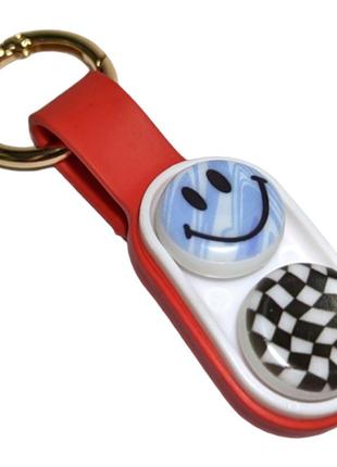 Розвиваюча іграшка-антистрес поппук fidget pop puck для магнітних дисків popsockets попсокет бузок червоний2 фото