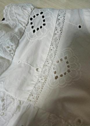 Стильная блузка блузка вышиванка прошва вышивка перфорация ажурная вышивка рюши ришелье бренд dorothy perkins,р.126 фото