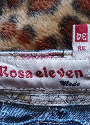 Женские джинсовые бриджи rosa eleven /размер 347 фото