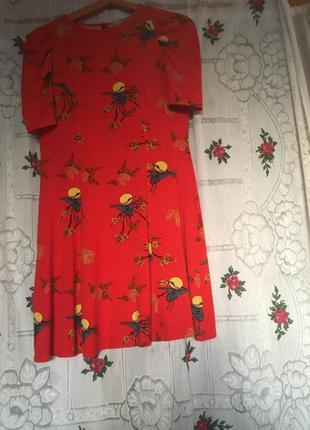 Супер платье красного цвета 896-12.us-8,95%вискоза,5%эластан.2 фото