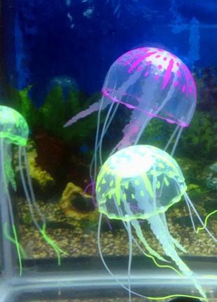 Медузи для акваріуму зелена медуза рожева медуза акксессуари для акваріуму акваріум гарний медуза3 фото