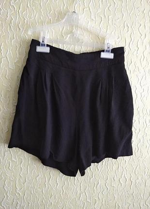 Чорні віскозні шорти на літо,р.36, h&amp;m, бладеш