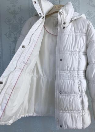 Белая куртка c&a,демисезонная,зимняя куртка,пуховик, пальто,парка 11/12 лет!4 фото