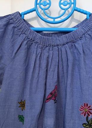 Нарядное летнее платье хлопковый котоновый сарафан next некст для девочки 3-4 года 98-1042 фото