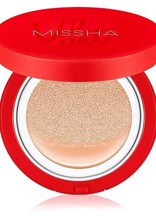 Тональный кушон с матовым финишем missha velvet finish cushion spf50+ pa+++ 23 тон2 фото