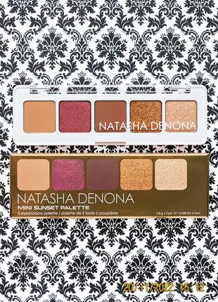 Палетка тіней natasha denona mini sunset eye shadow palette 4 г тіні для повік