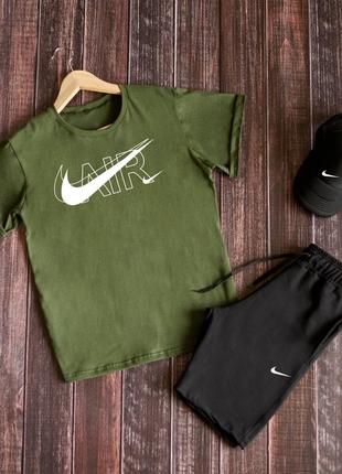 Шорты + футболка! базовый, спортивный костюм, летний комплект nike1 фото