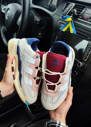 Кроссовки adidas niteball off white cream white