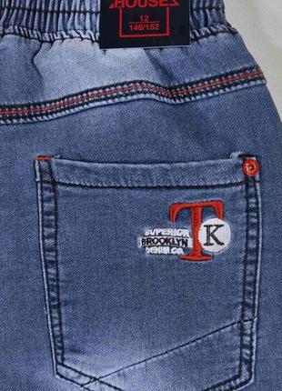 Бриджі джинсові для хлопчиків на гумке 128/134,1404 фото