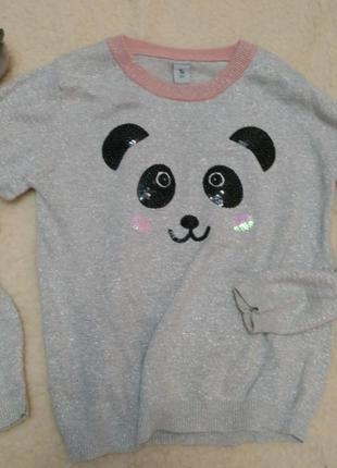 Реглан светр кофта для дівчинки з люрексовою ниткою 8р. 128