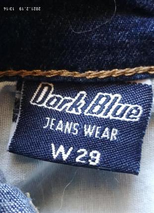 (498) чудові стрейчеві бриджі dark blue jeans унісекс/розмір w 297 фото