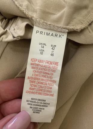 Женские легкие летние пудровые, бежевые шорты primark размер 14/ l-xl цвет бежевый5 фото