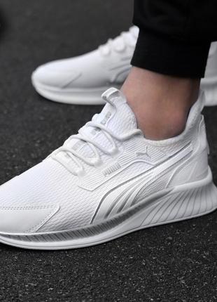Чоловічі кросівки сітка літо puma white