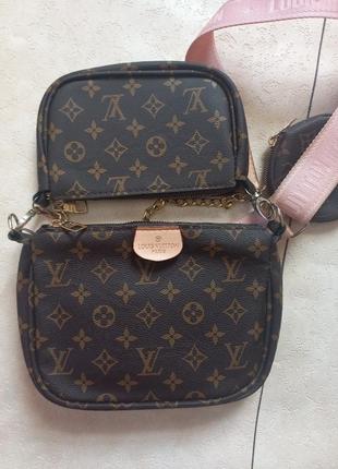 Брендовая сумка матрешка louis vuitton multi pochette.2 фото