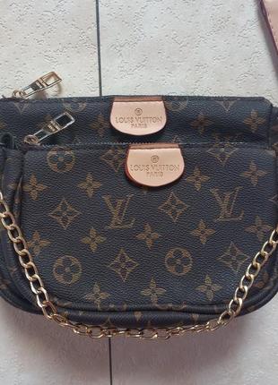 Брендова сумка матрьошка louis vuitton multi pochette.10 фото