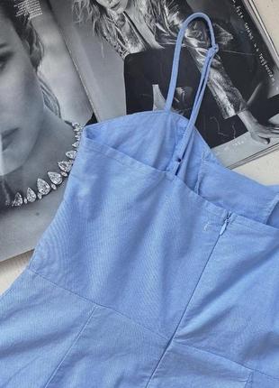 Котонове блакитне плаття amisu💙з красивою зав’язкою на грудях, яка регулюється🌿5 фото