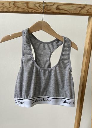 Спортивный топ calvin klein трикотажный топ бра2 фото