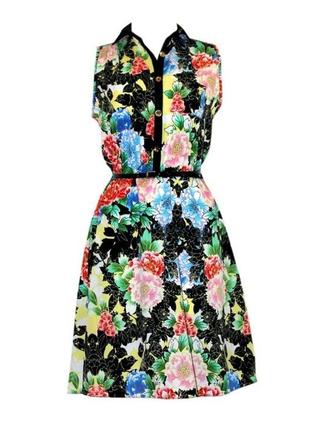 Сукня в квіти сарафан квітковий принт гарне легке плаття 44 42 распродажа розпродаж5 фото
