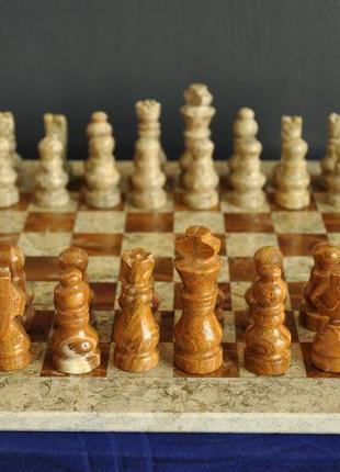 Шахматы из натурального камня  - яшма, 30см1 фото